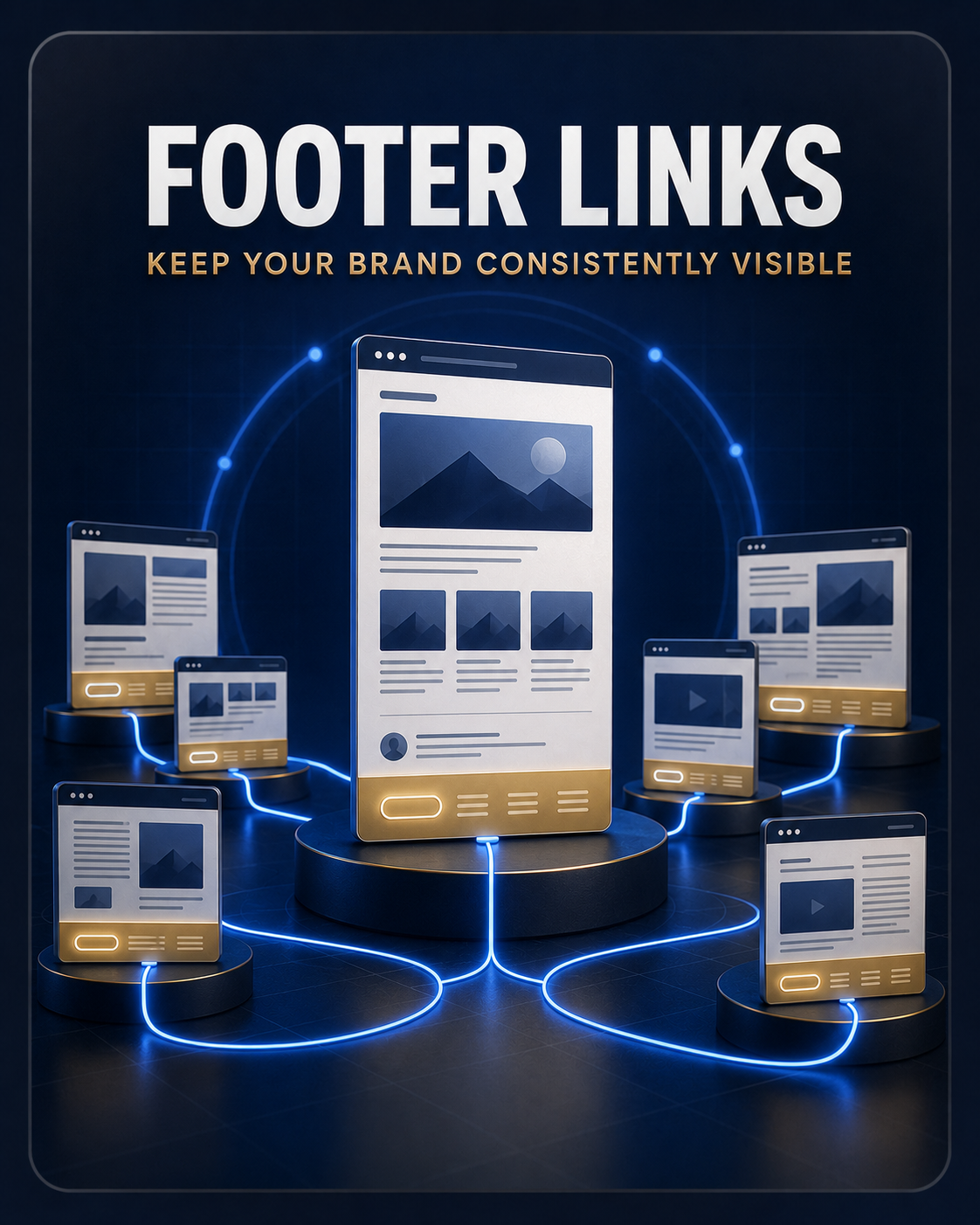Example of a sitewide footer link placement